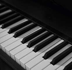 Naklejka premium Abstract Closeup Shot Of Piano Keyboard