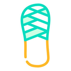 wicker footwear color icon vector. wicker footwear sign. isolated symbol illustration