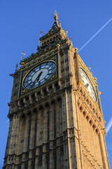 Fototapeta na wymiar Big ben (Great Bell) clock tower in London, England