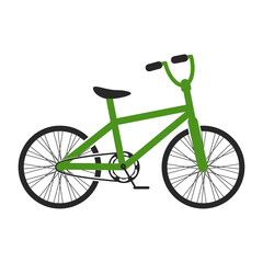 Green bike. Bicycle icon vector illustration design isolated concept