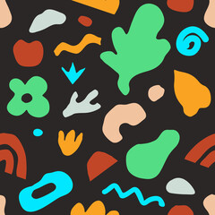 Bold shape retro seamless pattern