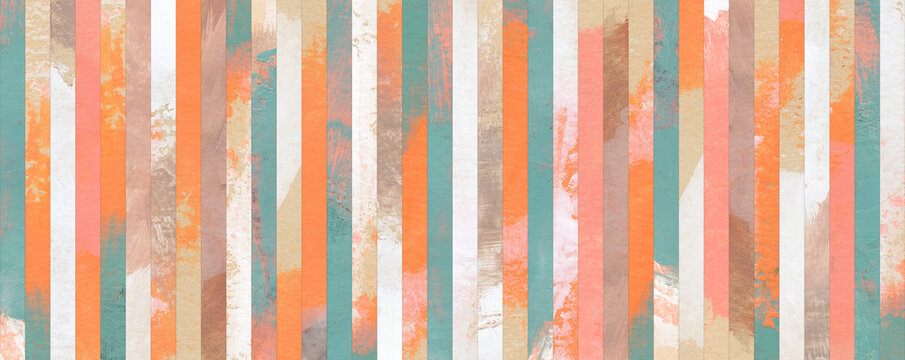 Fototapeta Beautiful abstract collage. Versatile artistic image for creative design projects: posters, banners, cards, magazines, prints, wallpapers. Colourful decorative background.