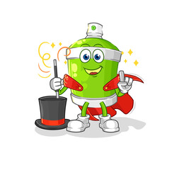 spray paint magician illustration. character vector