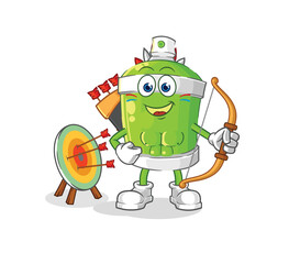 spray paint native american tribe. cartoon mascot vector