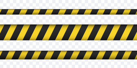 Yellow-black signal tape. Signal marking. Warning tape. Vector clipart isolated on white background.