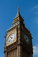 Big ben (Great Bell) clock tower in London, England