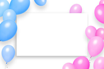 Balloons celebration background with text
