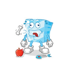 glass burp mascot. cartoon vector
