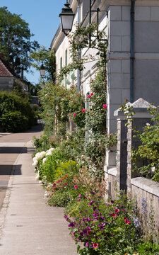 The small village of Chedigny in the Loire Valley, central France. The village has been turned into a giant garden and is known as a garden village or 'Remarkable Garden'. It bursts with colour.