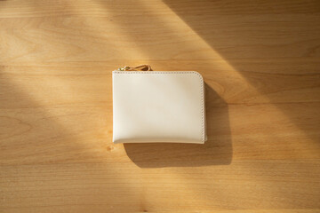 leather wallet 新品の革財布　ヌメ革