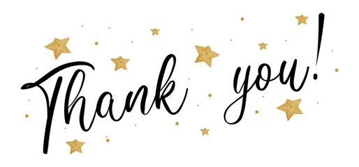 Vintage vector thank you handwritten inscription. hand drawn lettering. Thank you calligraphy. Thank you card. Vector illustration.