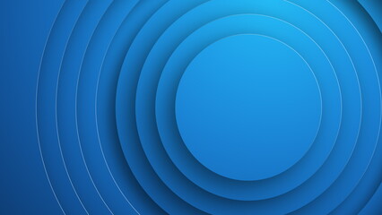 Abstract blue 3d circle with shadow shape layer background seamless loop
