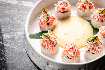 sushi in the luxury restaurant