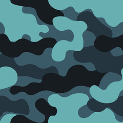 Fototapeta na wymiar Camo texture seamless pattern. Abstract mdoern endless military camouflage ornament. Vector background.