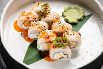 sushi in the luxury restaurant