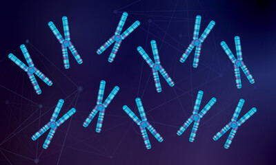 Scientific chromosome background for science technology chemistry with genomic data.