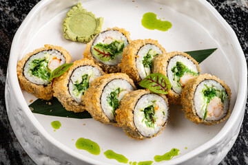 sushi in the luxury restaurant