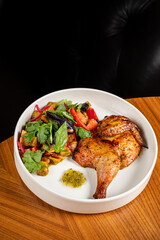 grilled chicken with fresh salad