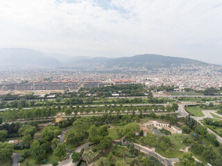 Fototapeta na wymiar Aerial view of city of Bursa, Turkey.