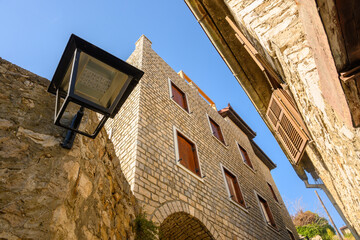 Fototapeta na wymiar Architecture of Ulcinj Old Town in Montenegro. Europe