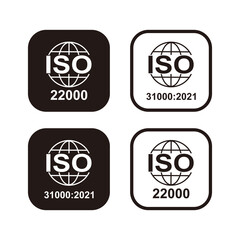 Obraz premium Iso 22000 icon. Food Management Systems. Standard quality symbol