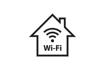 Wi Fi symbol signal connection. Vector wireless internet technology sign. Wifi network communication icon.