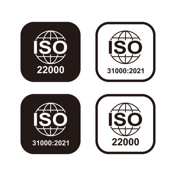 Iso 22000 icon. Food Management Systems. Standard quality symbol