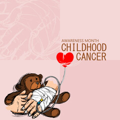 illustration of the poster for childhood cancer day 