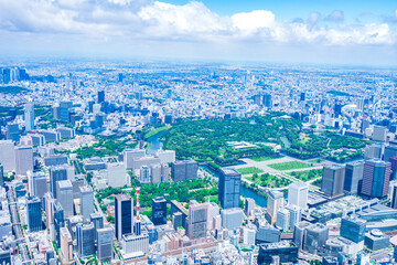 丸の内・空撮写真