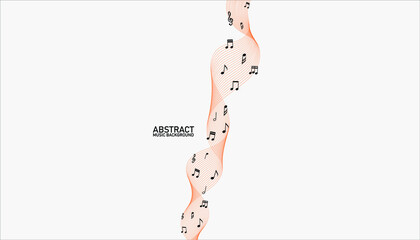 Various music notes on a solide white background.