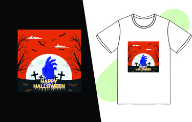 Halloween Scary Horror vector t shirt design 