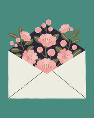 Roses Floral Envelope