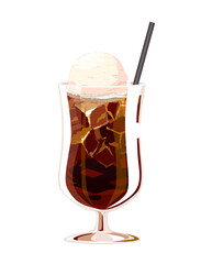 コーヒーフロートのイラスト