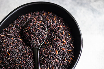 Raw organic black rice