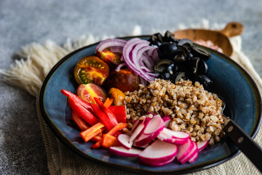 Healthy keto salad bowl