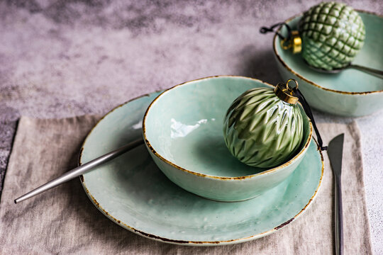 Vintage ceramic Christmas balls