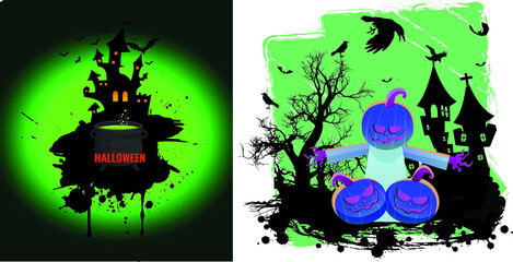 Halloween Scary Horror vector t shirt design 