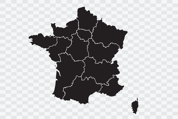 France Map black Color on White Background quality files Png