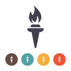 Torch icon isolated on white background