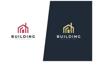 Home Vector Logo Concept Design For Real Estate Renovation Modern Structure And Architecture 