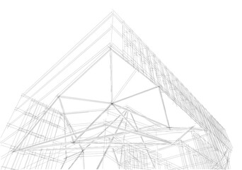 Modern architecture 3d rendering