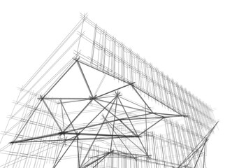 Modern architecture 3d rendering