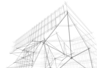 Modern architecture 3d rendering