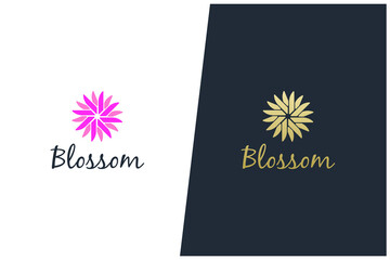 Blossom Wellness Nature Spa Vector Logo Concept	
