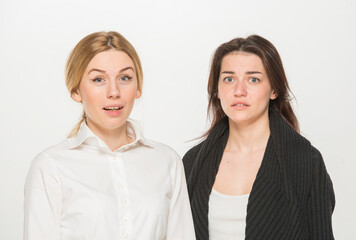 two, blond, isolated, dispute, intern, staff, manager, colleague, complicated, people organizing, intern error, job relation, emotional, teamwork, lady, partnership, lady looking, secretary talking, c