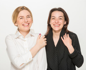 two, blond, isolated, dispute, intern, staff, manager, colleague, complicated, people organizing,...