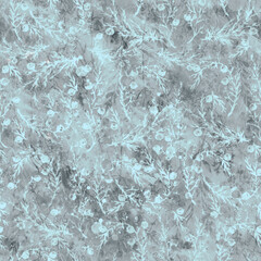 Vintage seamless watercolor pattern of plants, Herbs, flowers, wigs and berries, juniper, pine needles, spike, cereal, wheat, dandelion. flowers watercolor. stylish pattern. Abstract. Modern art