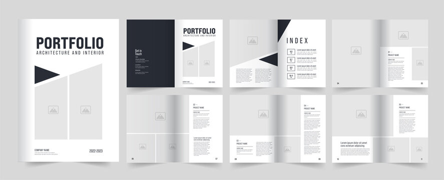 Architecture portfolio interior portfolio design portfolio template design