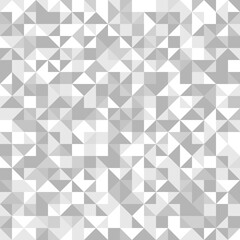 Geometric vector pattern with silver, gray and white triangles. Geometric modern ornament. Seamless abstract background