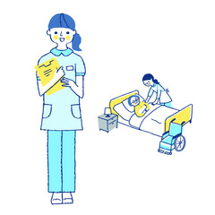 介護ヘルパーと介護シーン